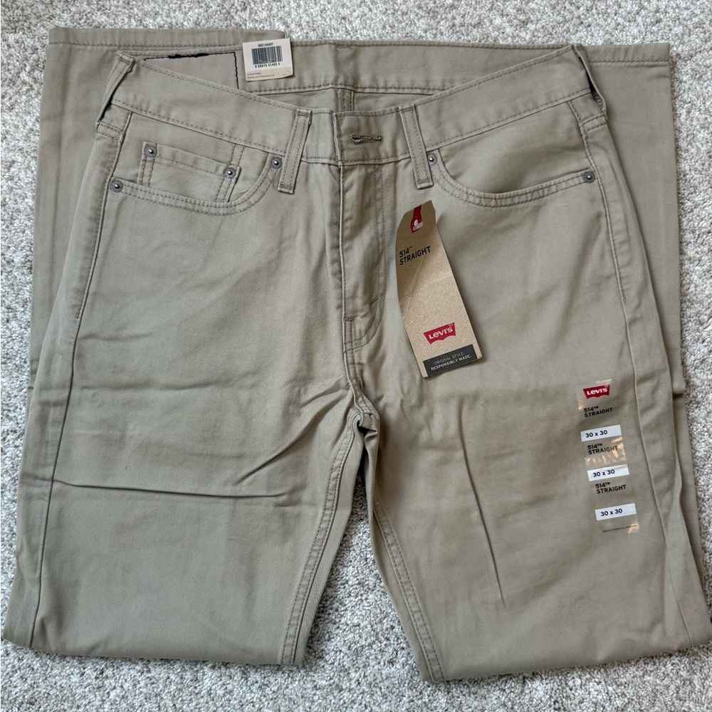 Levi's Men's Slim Straight Jeans - Khaki Tan